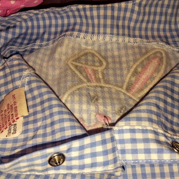 NWT! 1st Easter Gnghm Romper, SO PRETTY, 6m - Picture 7 of 10